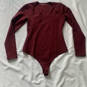 Abercrombie Long-Sleeve Ponte Squareneck Bodysuit